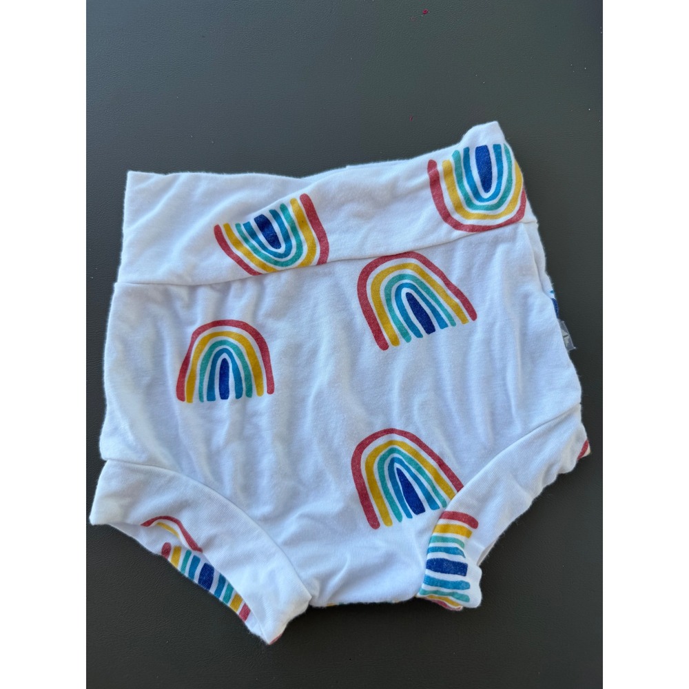 Kyte Baby Rainbow Bamboo Bummies Bloomers Shorts White 6-12M